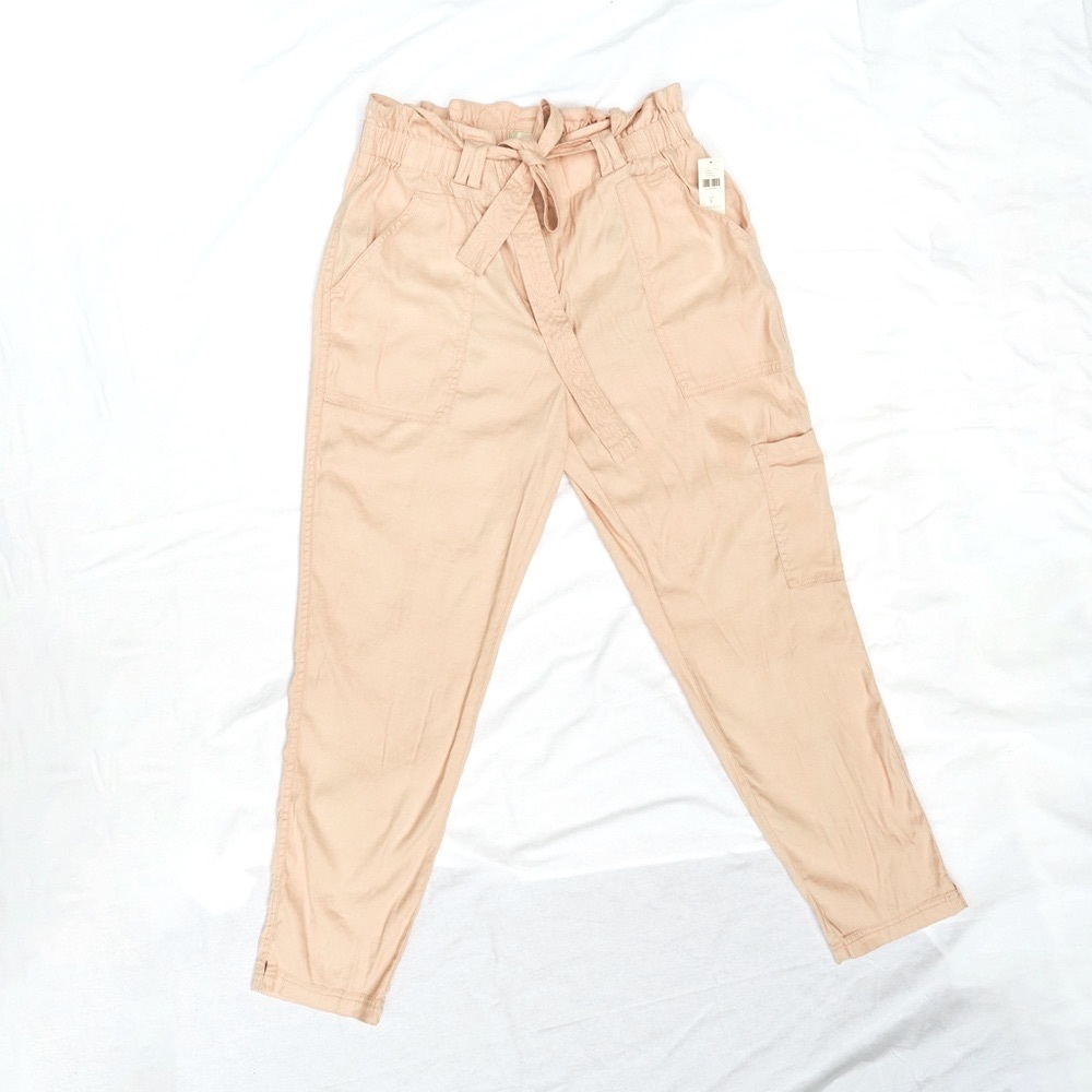 Anthropologie *NWT* pink linen pant Large